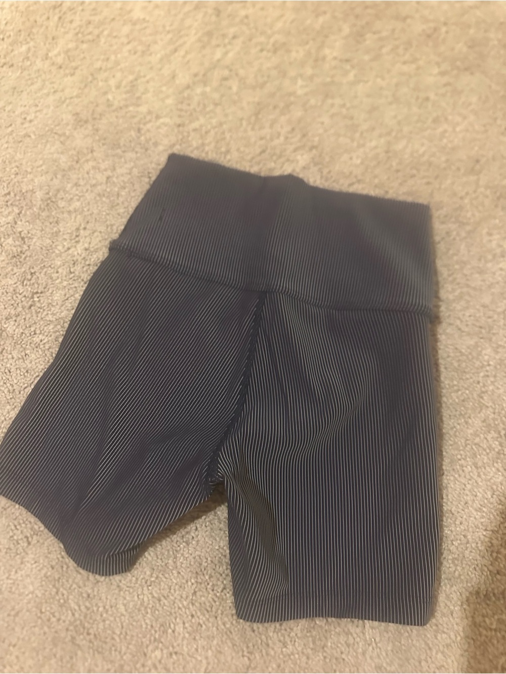 aerie OFFLINE Stripe Rib 5" Bike Shorts in Royal Navy - Picture 3 of 4